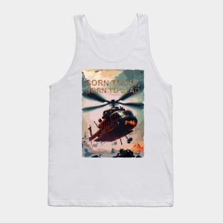 Fasbytes Aviation helicopter born to fly, born to lead Tank Top